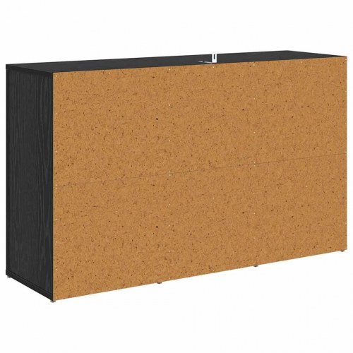 Sidebord/skænk med skuffe - sort eg, 100 × 30 × 59,5 cm, konstrueret træ