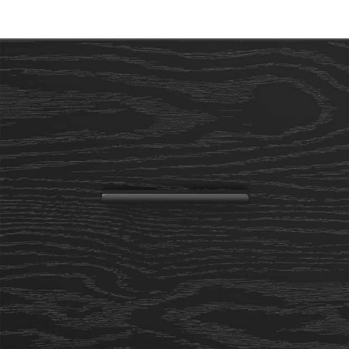 Sidebord/skænk med skuffe - sort eg, 100 × 30 × 59,5 cm, konstrueret træ