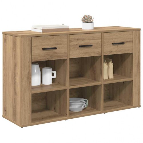 Sidebord/skænk i artisan egetræ - konstrueret træ, 100 × 30 × 59,5 cm