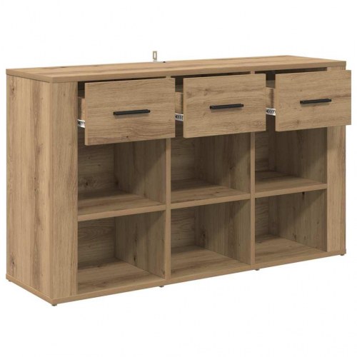 Sidebord/skænk i artisan egetræ - konstrueret træ, 100 × 30 × 59,5 cm