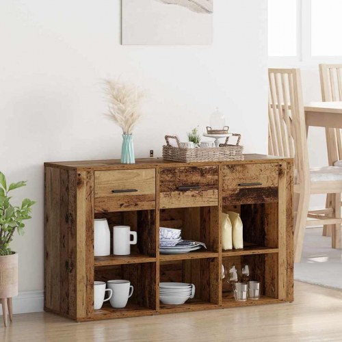 Sidebord/skænk i gammelt trælook - 100 × 30 × 59,5 cm, konstrueret træ