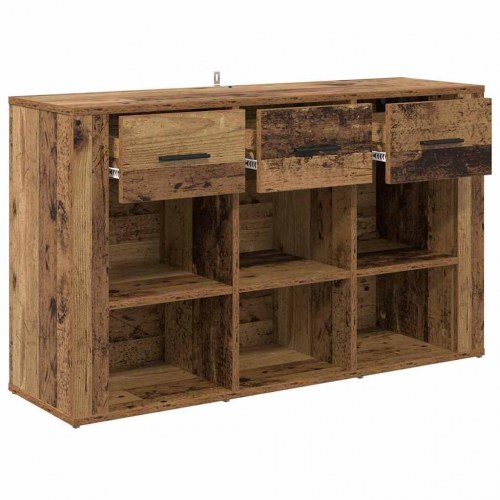 Sidebord/skænk i gammelt trælook - 100 × 30 × 59,5 cm, konstrueret træ