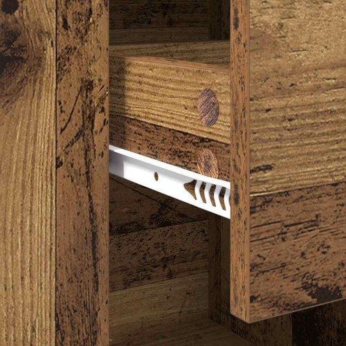 Sidebord/skænk i gammelt trælook - 100 × 30 × 59,5 cm, konstrueret træ