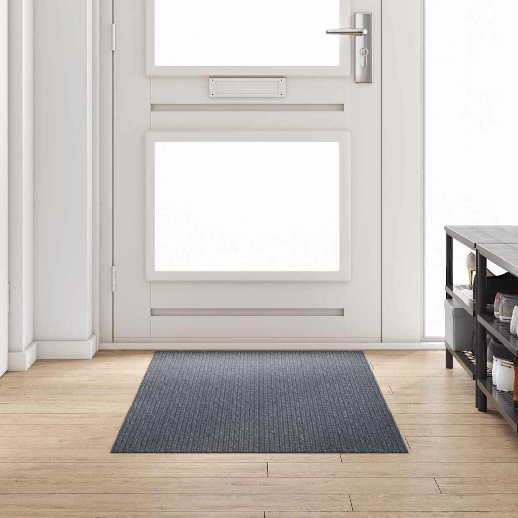 Tæppe Runner Grå 80 x 200 cm Stof billede