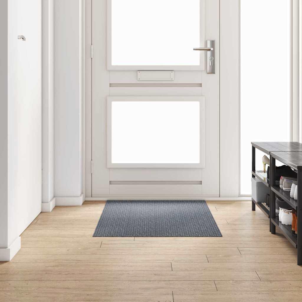 Tæppe Runner Grå 80 x 150 cm Stof billede