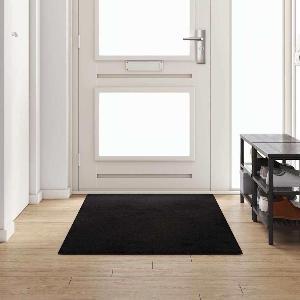 Tæppe Runner Sort 100 x 250 cm 100% Polypropylen Tuft billede