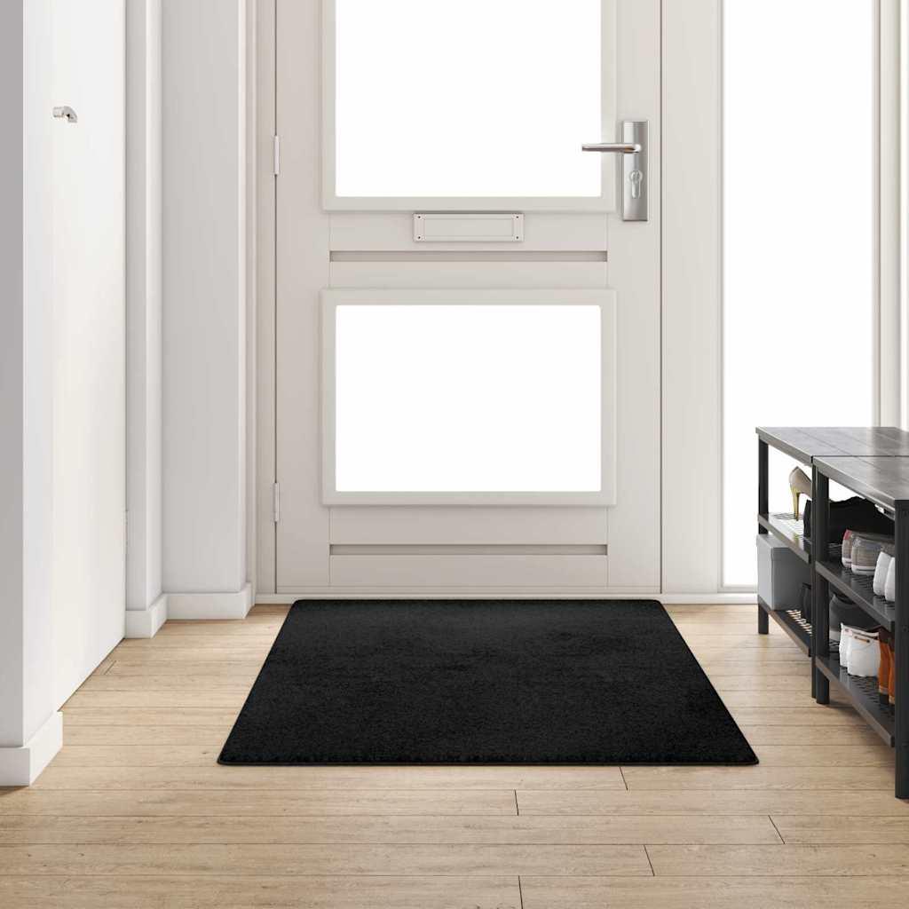 Tæppe Runner Sort 100 x 200 cm 100% Polypropylen Tuft billede