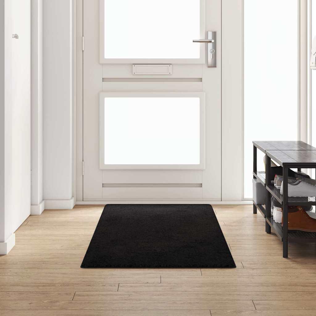 Tæppe Runner Sort 80 x 250 cm 100% Polypropylen Tuft billede