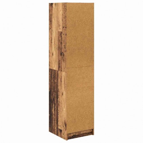 Highboard i gammelt træ - 35 x 37 x 142 cm