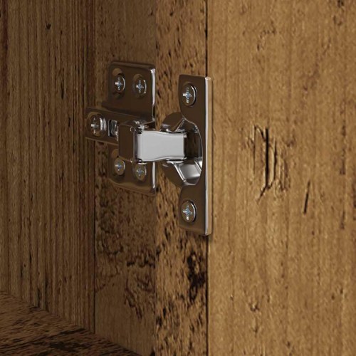 Highboard i gammelt træ - 35 x 37 x 142 cm