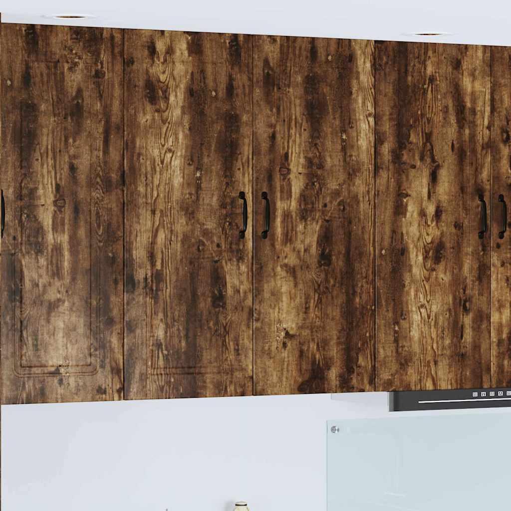 Vægskab til køkken Røget eg 80 x 31 x 100 cm Konstrueret træ billede