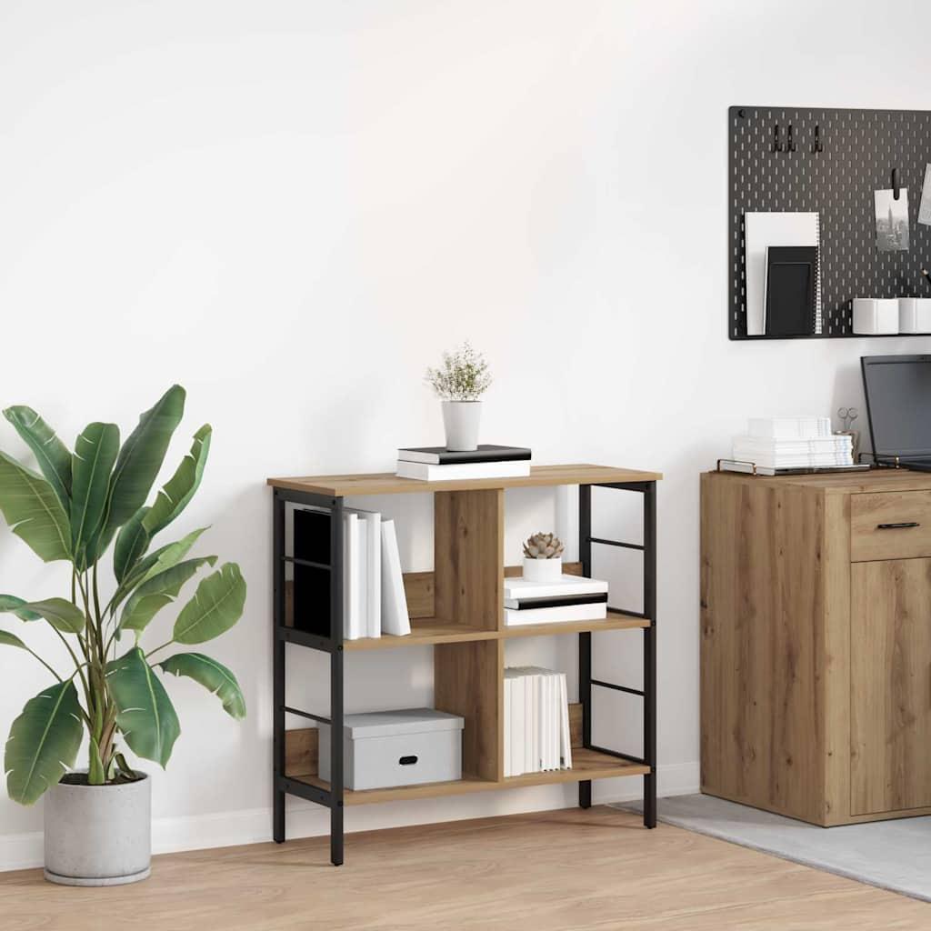 Bogreol Artisan Egetræ 82 x 32 x 79 cm Konstrueret træ billede