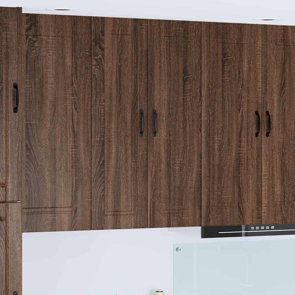 Vægskab til køkken Brun eg 30 x 31 x 100 cm Konstrueret træ billede
