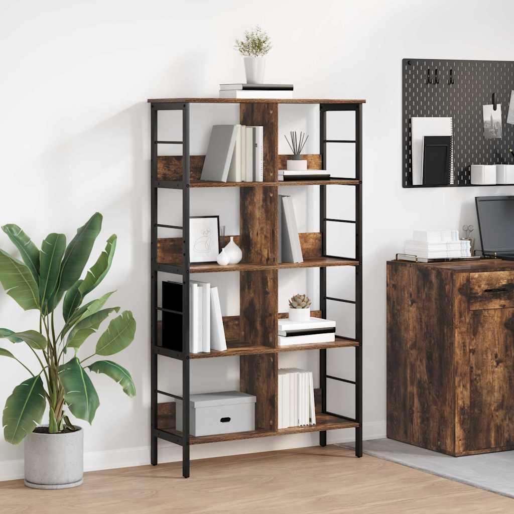 Bogreol i røget eg - konstrueret træ, 82 × 32 × 144,5 cm billede