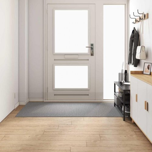 Tæppeløber lysegrå 100 × 200 cm - 100 % polypropylen, skridsikker
