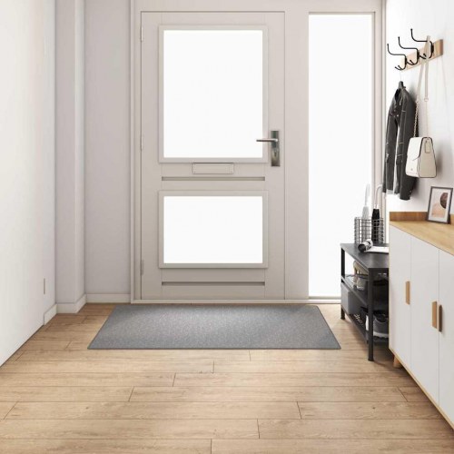 Tæppeløber lysegrå 100 × 150 cm - 100 % polypropylen, skridsikker