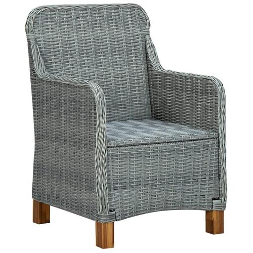 Loungesæt til haven 3 dele med hynder polyrattan lysegrå