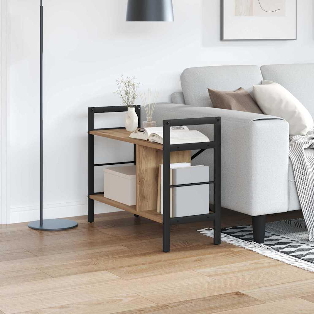 Bogreol Artisan Egetræ 75 x 30 x 58,5 cm Konstrueret træ billede
