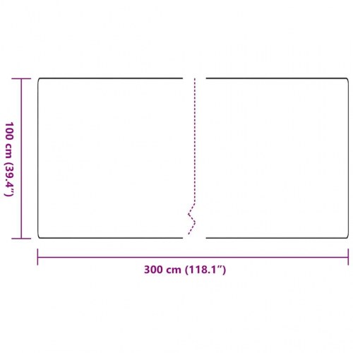 Tæppeløber mørkegrå 100 x 300 cm - 100% polypropylen, skridsikker