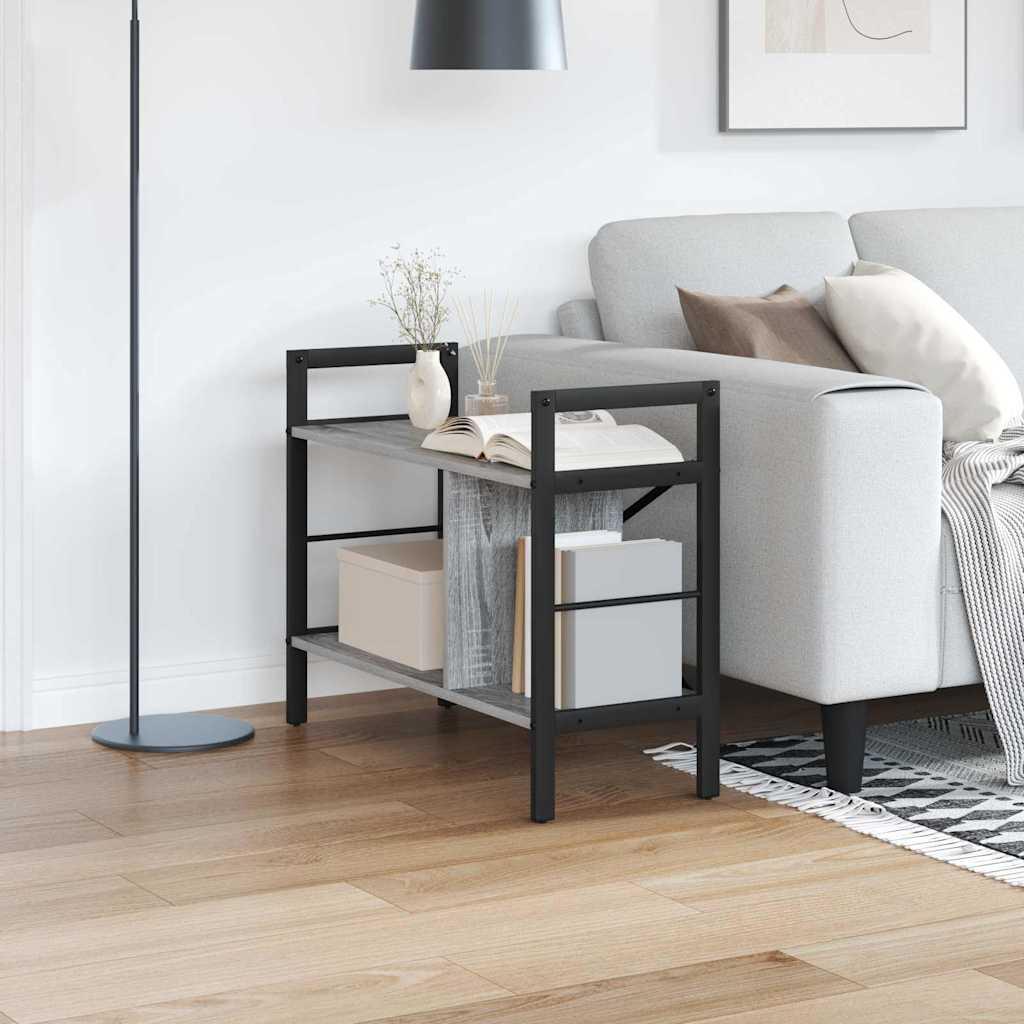 Bogreol Grå Sonoma 75 x 30 x 58,5 cm Konstrueret træ billede