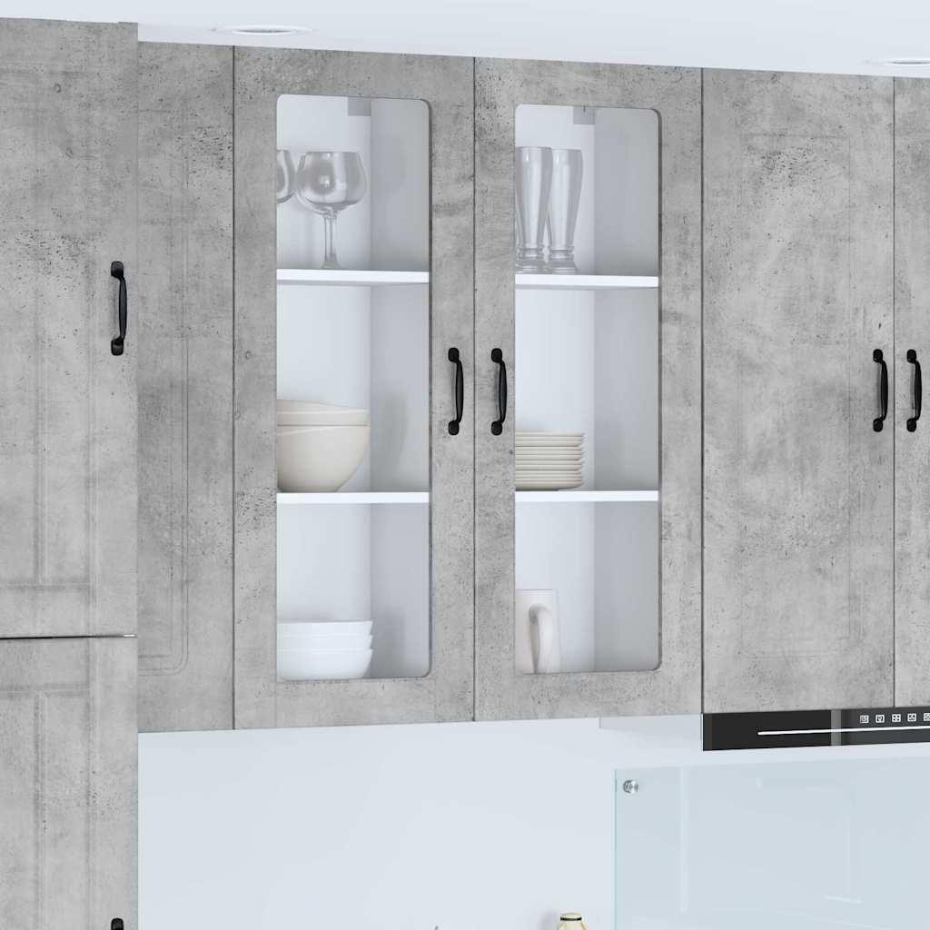 Vægskab til køkken Beton Grå 40 x 31 x 100 cm Konstrueret træ billede