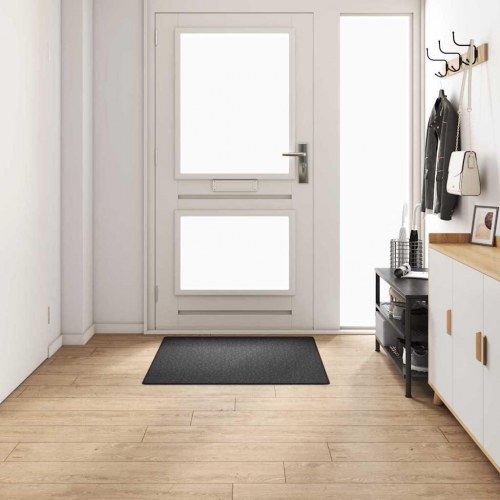 Tæppeløber mørkegrå 100 × 100 cm - 100% polypropylen, skridsikker