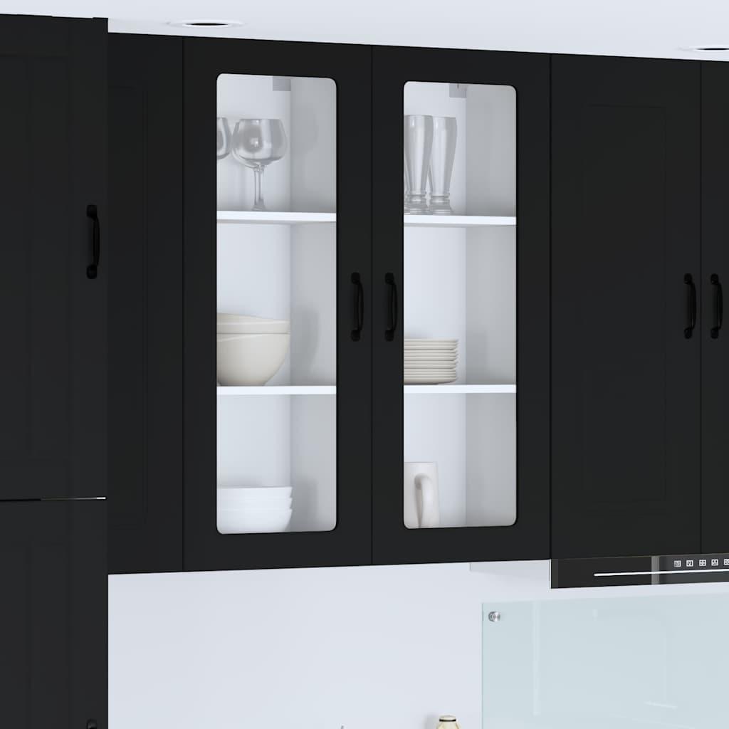 Vægskab til køkken Sort 40 x 31 x 100 cm Konstrueret træ billede