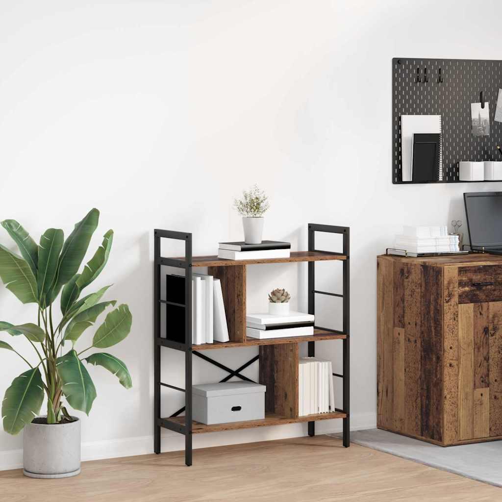 Bogreol Gammelt træ 75 x 30 x 91 cm Konstrueret træ billede