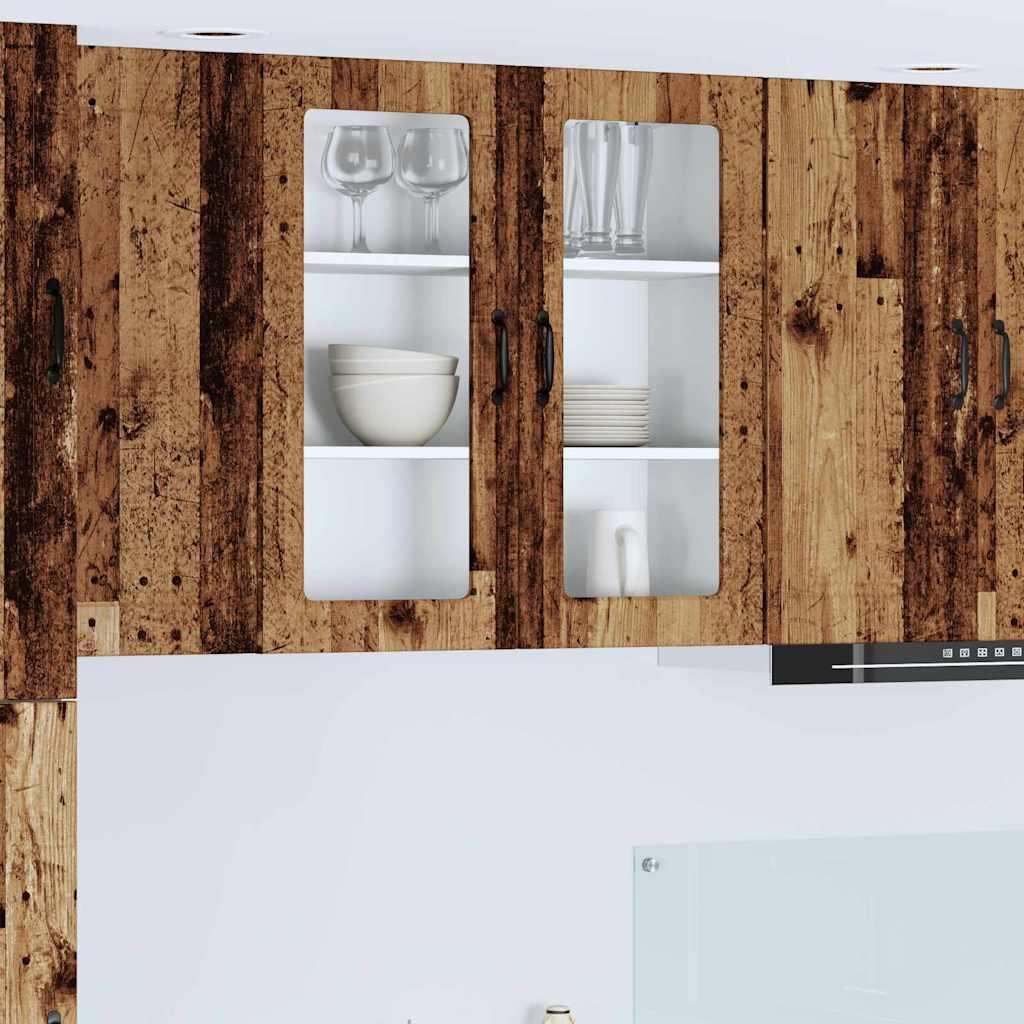 Vægskab til køkken Gammelt træ 80 x 31 x 80 cm Konstrueret træ billede
