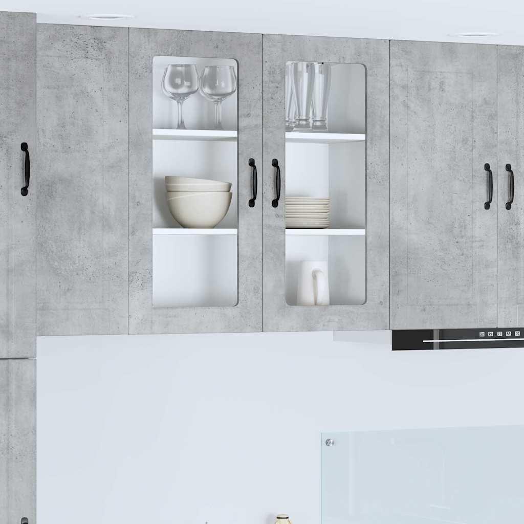 Vægskab til køkken Beton Grå 80 x 31 x 80 cm Konstrueret træ billede