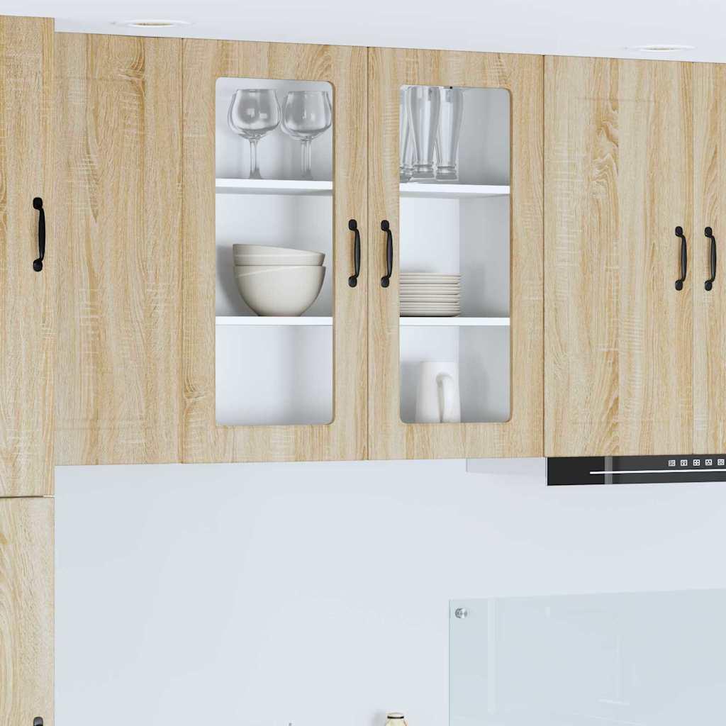 Vægskab til køkken Sonoma eg 80 x 31 x 80 cm Konstrueret træ billede