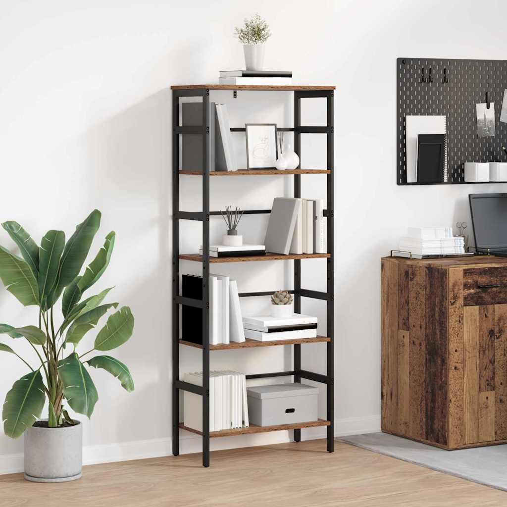 Bogreol Gammelt træ 60 x 29,5 x 149 cm Konstrueret træ billede