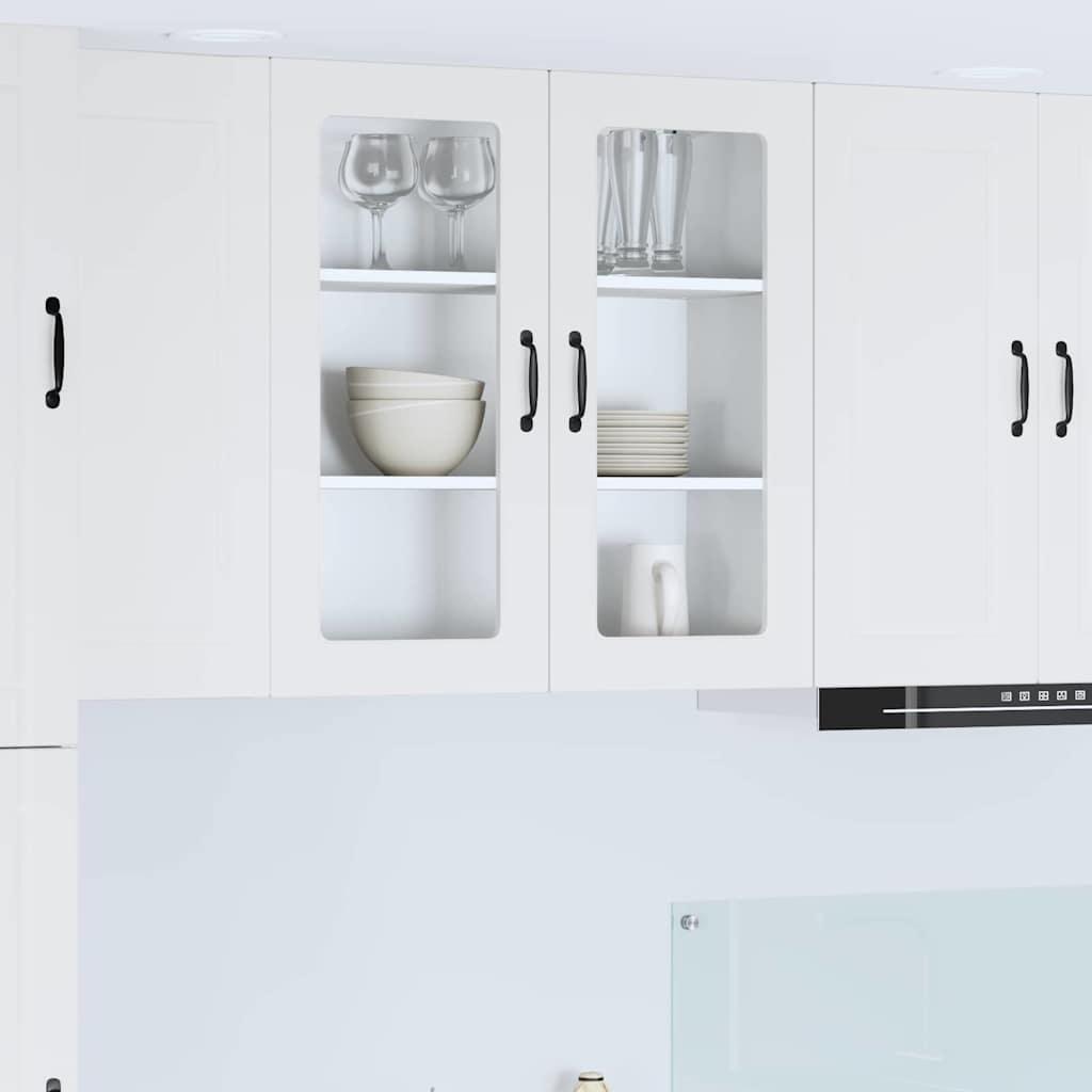 Vægskab til køkken med dør Hvid 80 x 31 x 80 cm Konstrueret træ billede