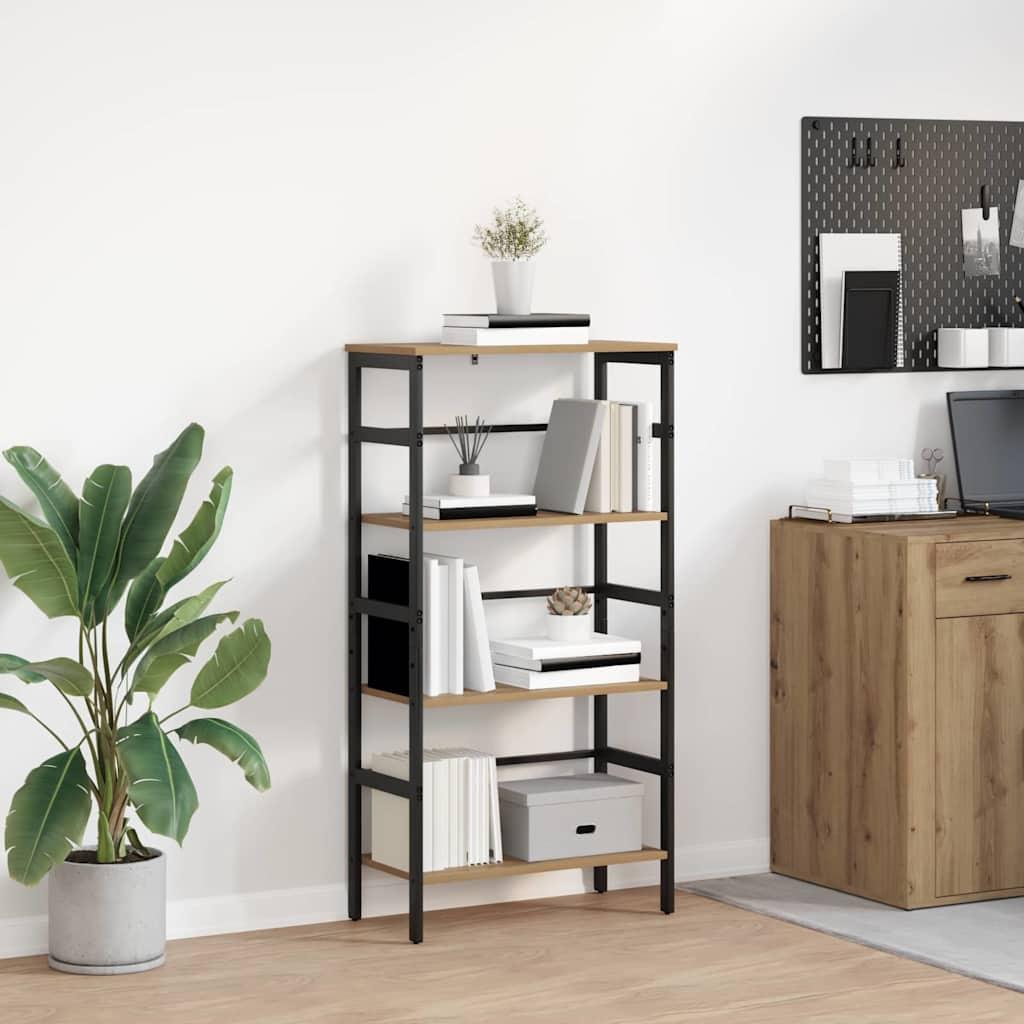 Bogreol Artisan Egetræ 60 x 29,5 x 115 cm Konstrueret træ billede