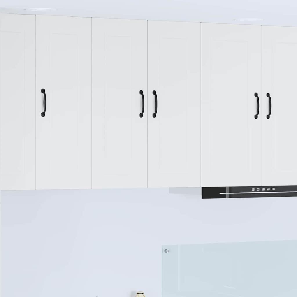 Vægskab til køkken med dør Hvid 60 x 31 x 80 cm Konstrueret træ billede