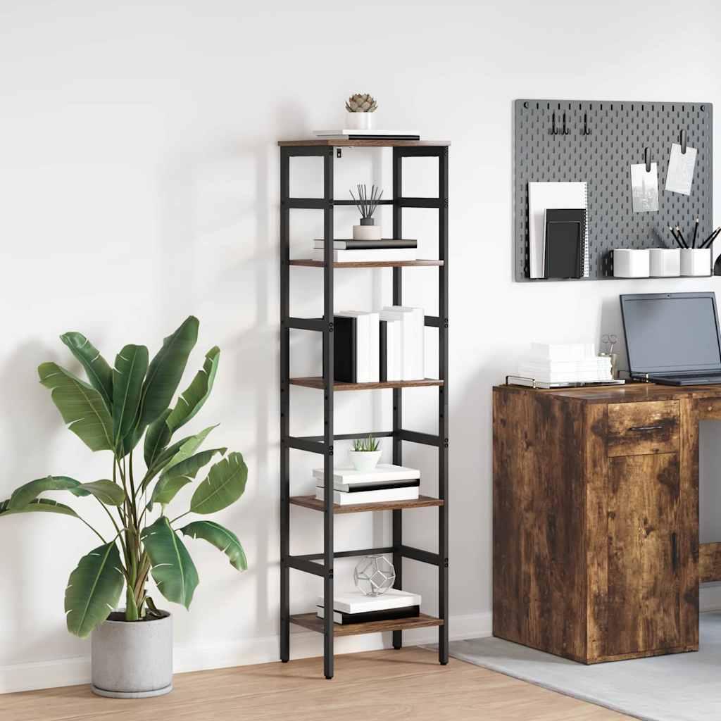 Bogreol Røget eg 40 x 29,5 x 149 cm Konstrueret træ billede