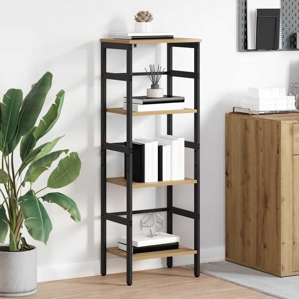 Bogreol Artisan Egetræ 40 x 29,5 x 115 cm Konstrueret træ billede