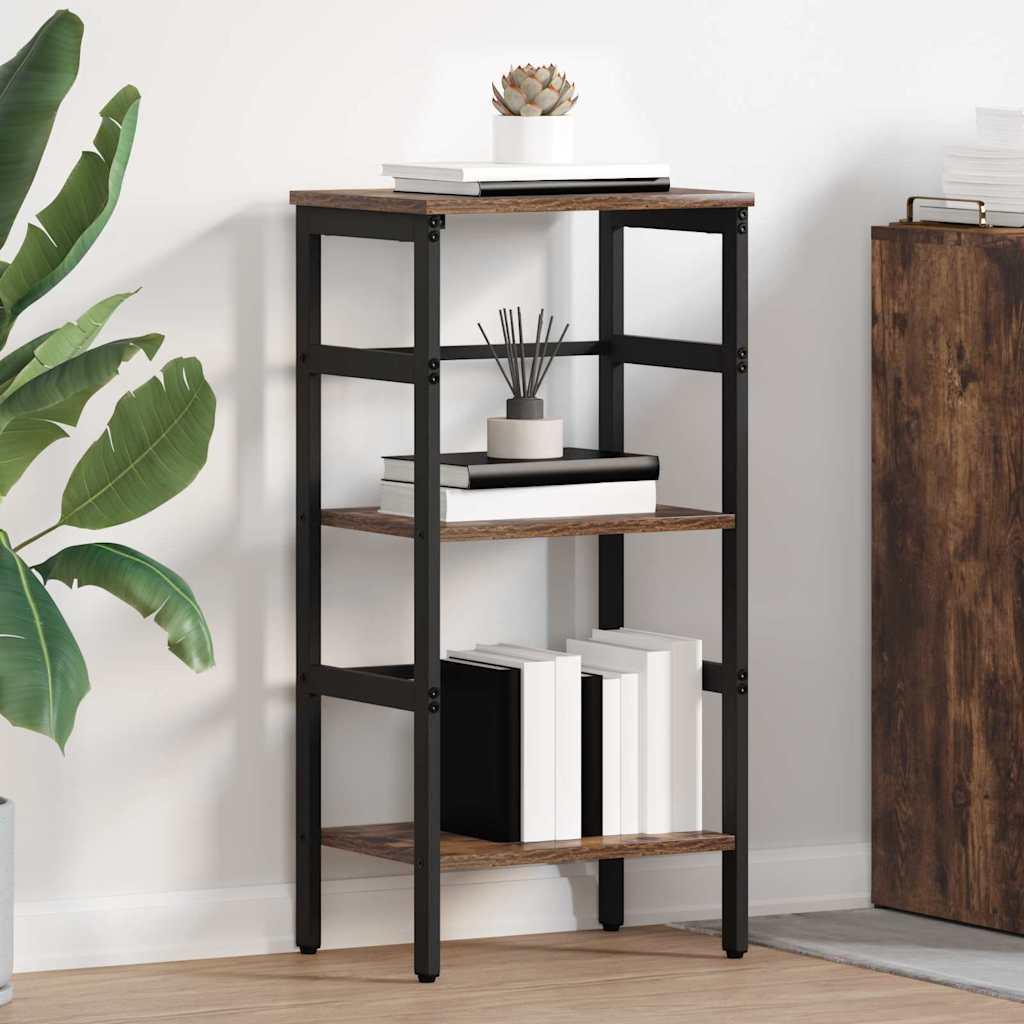 Bogreol Røget eg 40 x 29,5 x 81 cm Konstrueret træ billede