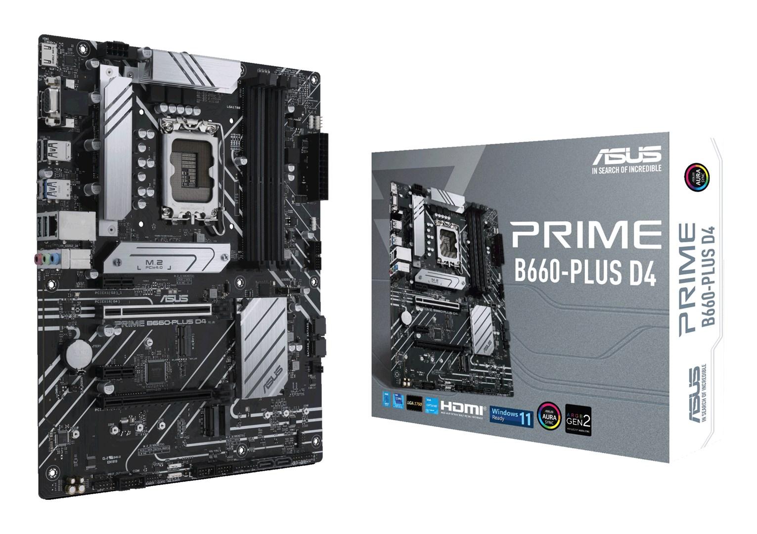 Bundkort ASUS Prime B660-PLUS D4 - Intel B660, LGA 1700, ATX billede