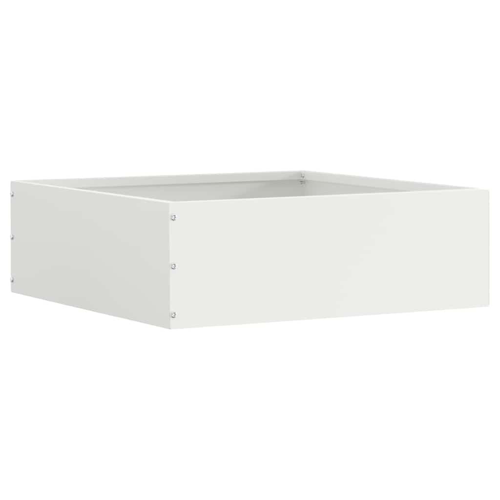 Plænekant Hvid 40 x 40 x 13 cm Stål billede