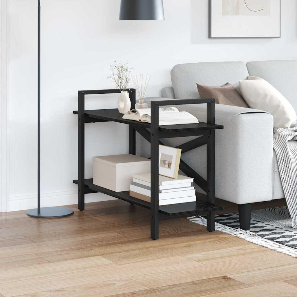Bogreol Sort eg 100 x 33,5 x 64 cm Konstrueret træ billede