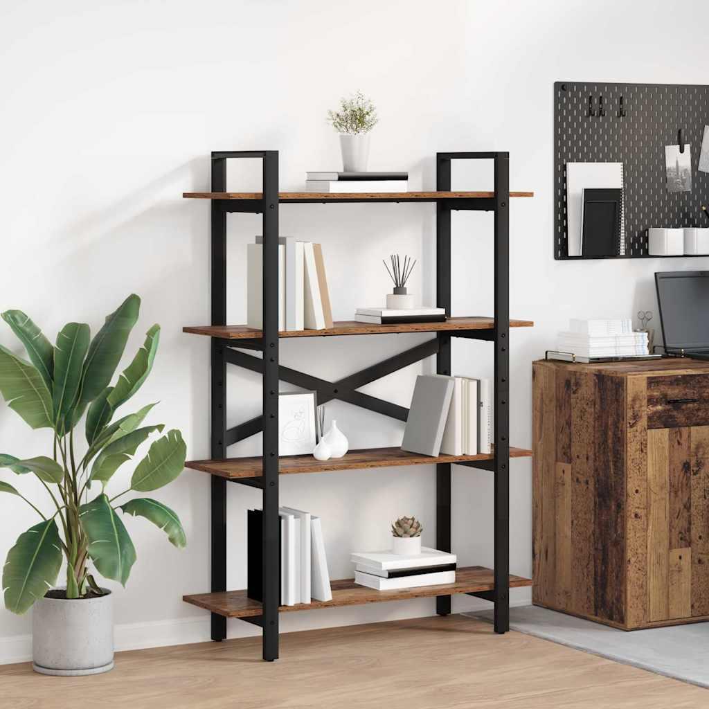 Bogreol Gammelt træ 100 x 33,5 x 140 cm Konstrueret træ billede