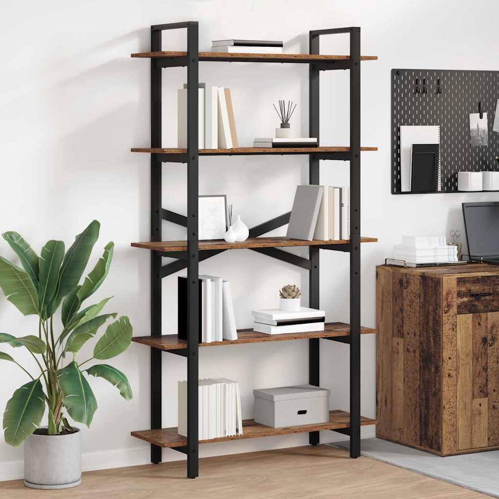 Bogreol Gammelt træ 100 x 33,5 x 178 cm Konstrueret træ billede