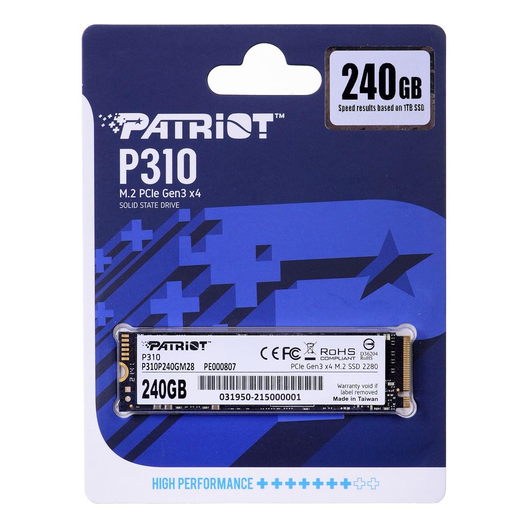 SSD harddisk Patriot P310 240 GB M.2 2280 NVMe billede