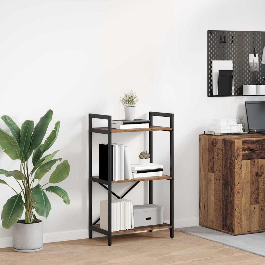 Bogreol Gammelt træ 56 x 34 x 96 cm Konstrueret træ billede