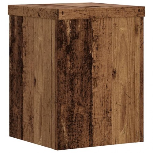 Plantestativer 2 stk. - 15×15×20 cm i konstrueret træ, antikt træ
