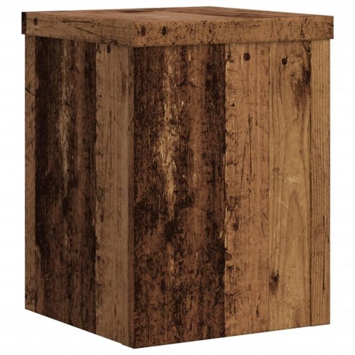 Plantestativer 2 stk. - 15×15×20 cm i konstrueret træ, antikt træ
