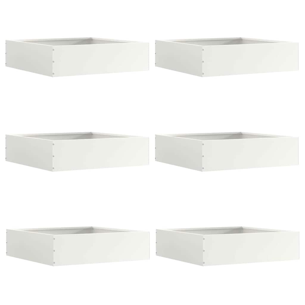 Plænekant 6 stk Hvid 50 x 50 x 13 cm Stål billede