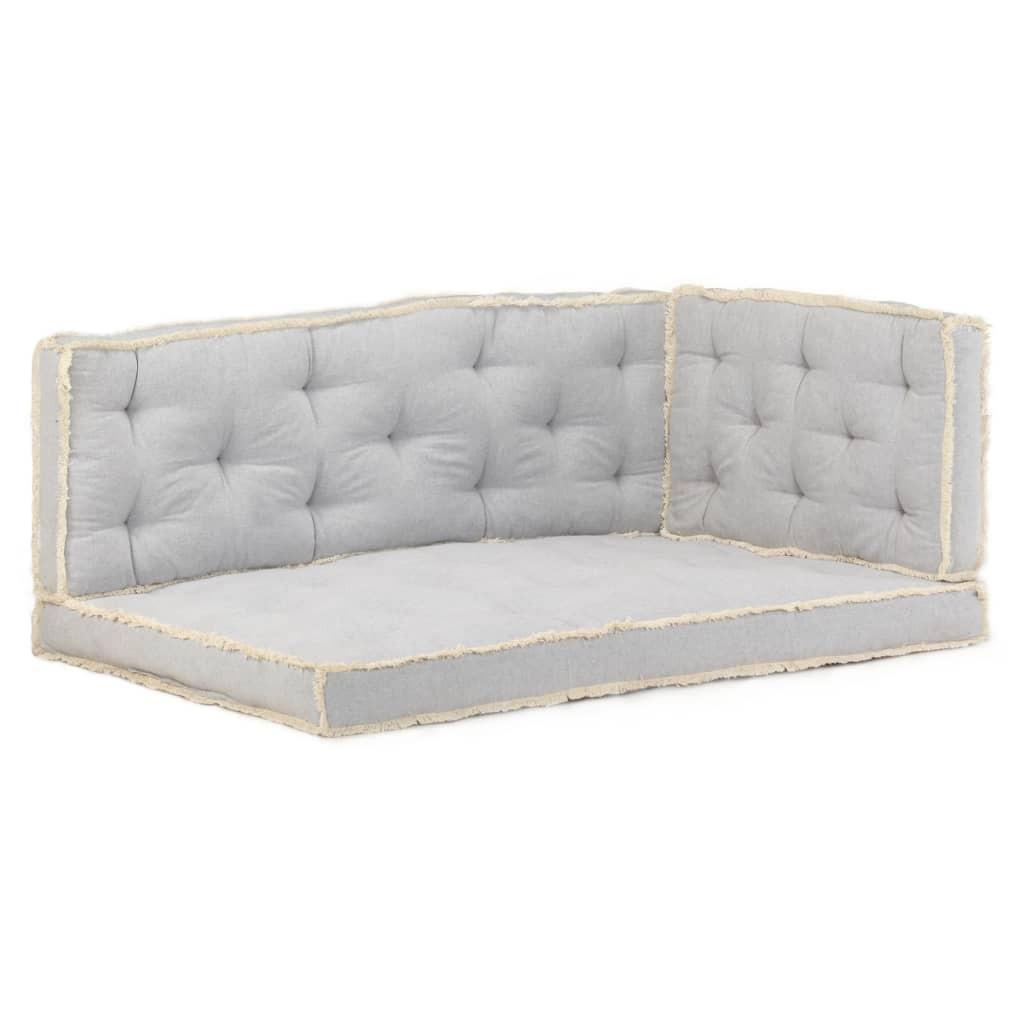 Hynder til pallesofa 3 dele grå