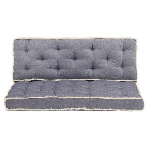 Hyndesæt til pallesofa 2 dele blå